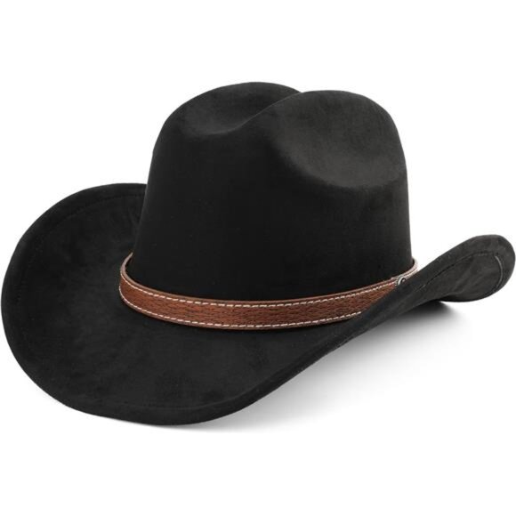Western Cowboy Hat Wide Brim Black